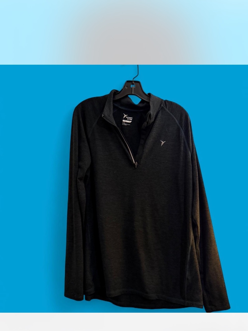 Old Navy Active Heathered Forest Green Zip-Up Top